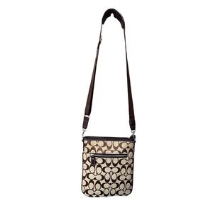 Vintage COACH swingpack Brown signature Crossbody Bag